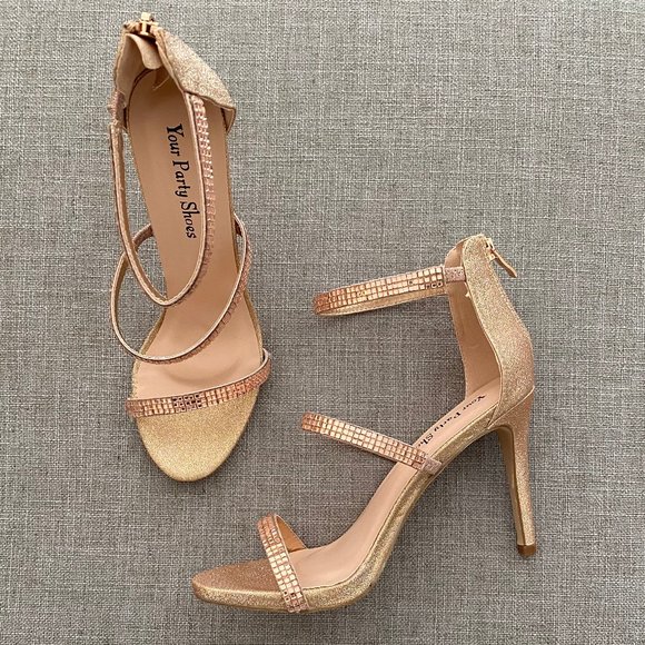 rose gold party shoes
